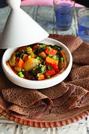 Vegetable Tangine And Injera From Vegan Without Borders Tagine Recipes Tagine Cooking Ethiopian Food