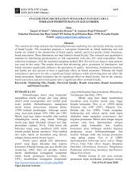 Pdf Analisis Pengaruh Bauran Pemasaran Dan Keluarga Terhadap Pembentukan Loyalitas Merek