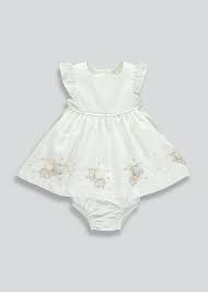 Girls Disney Dumbo Dress Knickers Set Newborn 18mths Cream Matalan