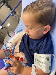 Today Levi fell off the couch and broke his arm