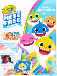 In these page, we also have variety of images available. Amazon Com Crayola Baby Shark Wonder Pages Mess Free Coloring Gift For Kids Toys Games