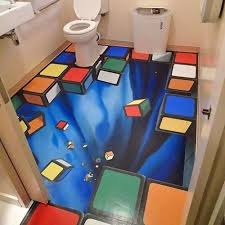 Rubik S Cube Illusion By Unknown Shared By Kitslam Floor Murals Home Renovation Next At Home