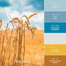 Maybe you would like to learn more about one of these? Golden Crops Embroidery Color Palette With Thread Codes