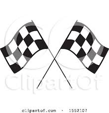 Crossed checkered flags logo waving in the wind conceptual of motor sport. Checkered Racing Flag Clipart Suse Racing