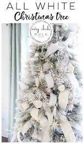 Colourfulness isn't needed this year. All White Christmas Tree Morning Room Decor Artsy Chicks Rule