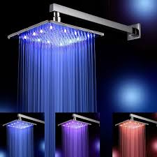 Tuscanbasins Brand 8 Chrome Led Shower Head Led Shower Head Shower Heads Modern Shower