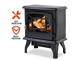 4.4 out of 5 stars. Electric Fireplace Heater Stove Portable Space Heater Freestanding Fireplace For Home Office With Realistic Log Flame Effect 1500w Csa Approved Safety 20 Wx17 Hx10 D Black Newegg Com
