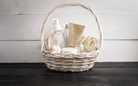 These modern, metallic wedding toiletry baskets are sold in packs of two for a discount, which is perfect if you're stocking separate men's and women's rooms. Gift Basket Ideas For Wedding Guests My Frugal Wedding