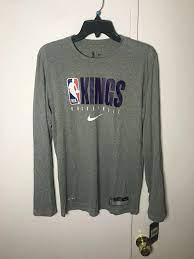 Nike NBA Sacramento Kings Dri Fit Team Gray Long Sleeve CD2707-063 | eBay