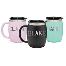 A stainless steel coffee mug is exactly the thing that can help you avoid all these problems as you only need to brew your coffee and pour it in your these coffee mugs may not be so diverse and stylish and cool as numerous glass and ceramic mugs. Buy Laser Engraved Personalized 14 Oz Stainless Steel Coffee Mug Tumbler Includes Lid Great Birthday Father S Day Gift By Avito Online In Turkey B08n4n2vlx