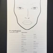 face charts mac 10 blank charts boutique