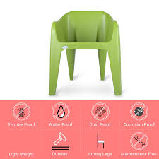 Semco plastics semw extra large recycled plastic resin durable outdoor patio rocking chair, white. Supreme Futura Plastic Chairs For Home And Office Set Of 2 Mehandi Green Sudarshan Shilp