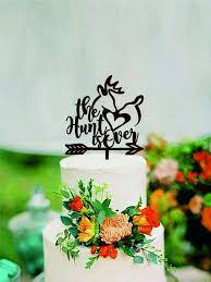 The Hunt Is Over Rustic Wedding Cake Topper Wood Hunter Cake Etsy Wedding Cake Toppers Initials Rustic Wedding Cake Toppers Personalized Wedding Cake Toppers