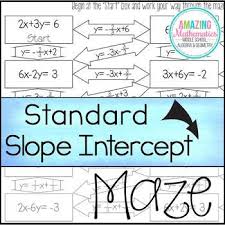 Converting Standard Form To Slope Intercept By Amazing Mathematics Teachers Pay Teachers In 2020 Slope Intercept Form Slope Intercept Point Slope Form