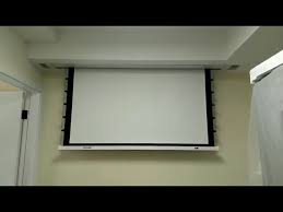 In ceiling projection screen ceiling recessed led lights led ceiling recessed lights home theater projection screen da lite projection screen rear projection screen material pull down projection screen 150'' tensioned ceiling recessed motorized projection screen with remote control. Premium Ceiling Recessed In Ceiling Motorized Tab Tensioned Electric Projection Screen Youtube