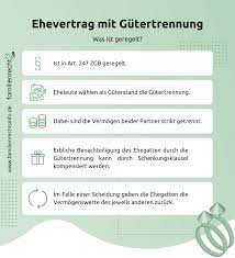 Ehevertrag mit Gütertrennung § Vor- & Nachteile