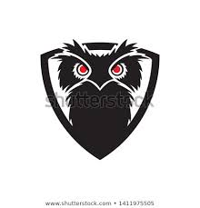 Birds Of Prey Logo Vector Owl Bird Mascot In Shield With Flat Black Style Logo Icon Vector Template Pet Logo Design Owl Bird Animal Logo