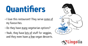 Quantifiers are used to indicate the amount or quantity of something referred to by a noun. Quantifiers