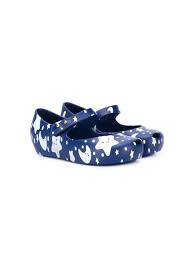 Mini Melissa Star Moon Print Ballerina Shoes Farfetch