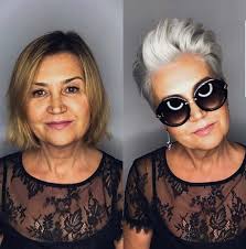 Celebs love short hairstyles, these haircuts look great for the spring and summer and you can transform your look for the new year. Salt And Pepper Gray Hair Grey Hair Silver Hair White Hair Granny Hair Don T Care No Dye Dye Free N Short Hair Styles Hair Styles Older Women Hairstyles