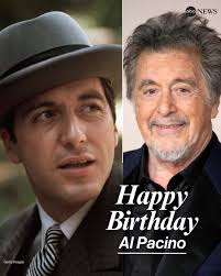 Al Pacino is 85 today! I hope he has a nice birth day afternoon!