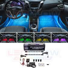Ledglow 2pc Multi 7 Color Interior Underdash Accent Led Neon Lights Lighting Kit Ebay