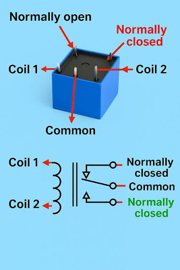 Electromagnetic relay working principle explained