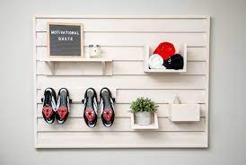 Storage holders & racks, gym wall rack prong organizer. Exercising From Home This Clever Diy Gym Shelf Is Here To Keep You Organized