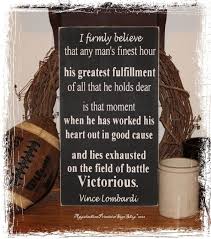 Vince Lombardi Victorious Quote Wood Sign Home Office Dcor Football Armed Forces