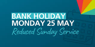 **for holidays falling on sunday, federal reserve banks and branches will be closed the following monday — july 5, 2021, june 20, 2022, december 26, 2022, and january 2, 2023. Bank Holiday Running Times Monday 25th May Unilink Buses