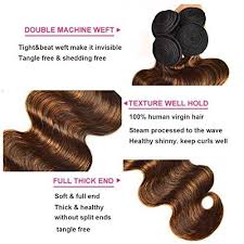 Products such as 22 inch human hair weft extensions can be a challenge to find at the right price. Unice Brown Highlight Body Wave Human Hair Weave 3 Bundles 20 22 24 In Ninthavenue Europe