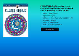 Mandala pdf coloring pages are a fun way for kids of all ages to develop creativity, focus, motor skills and color recognition. Pdfdownloadcreative Haven Celestial Mandalas Coloring Book Adult Coloring Readonline Pages 1 3 Flip Pdf Download Fliphtml5