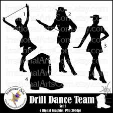 Download kickline silhouette and use any clip art,coloring,png graphics in your website, document or presentation. Drill Dance Team Silhouettes Set 1 With 4 Png Digital Clipart Graphics Instant Download Dance Teams Drill Team Pictures Dance Shirts Ideas