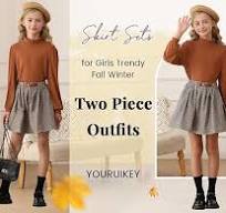 Amazon.com: YOURUIKEY Girls Skirt Sets 2 Piece Outfits Long ...