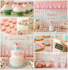 Cupcake Shoppe Party Planning Ideas Supplies Idea Decorations Cupcake Birthday Party 1st Birthday Parties Birthday Party Themes