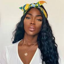 Baby Girl Kids Headwrap African Wax Print Ankara Print Head Wrap Headband  Navy Orange Yellow Teal