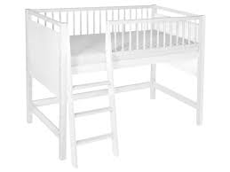 Steens for kids kinderbett, hochbett, inkl. Hochbett Tim 3 In 1 Buche Massiv Weiss Lackiert Von Hans Natur Gitterbett Als Baby Junior Und Hochbett