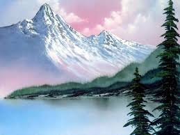 Lake By Mountain Steve Ross Winter Landscape Painting Bob Ross Paintings Landscape Paintings