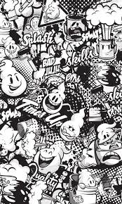 Black And White Graffiti Wallpaper Pin By Robyn Hutto On Color It Pretty Black And White Wallpaper Iphone Black And White Graffiti White Wallpaper For Iphone