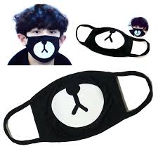 Korean Men Women Cute Bear Mouth Mask Anti Dust Black Mouth Muffle Respirator Ayo And Teo Ayo And Teo Mask Bear Mask