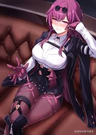 kafka (honkai: star rail), honkai: star rail, honkai (series), absurdres,  commentary request, highres, 1girl, arm strap, black shorts, blush,  breasts, eyewear on head, feet out of frame, gloves, high-waist shorts,  large breasts,