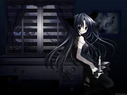 This black and gray anime cat with yellow eyes appears in code geass. Kitty Long Hair Cute Anime Girl Hairstyle Girls