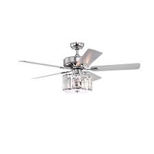 When you buy a ebern designs 20'' led propeller ceiling fan with remote control and light kit included online from wayfair, we make it as easy as possible for you to find out when your product will be delivered. 52 Lira 5 Blade Chandelier Ceiling Fan With Remote Control And Light Kit Included Chrome