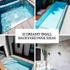 Do it yourself small inground pool. 1