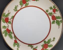 Dreaming of a GOLD CHRISTMAS, Sets of 6 and 4 Vintage Fitz & Floyd Fine  Porcelain Japan Salad Appetizer Dishes, Christmas Holly.