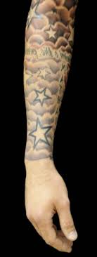 Cloud Half Sleeve Tattoos For Men Lower Arm