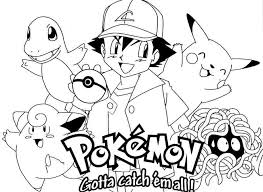 123clipartpng provides you with pikachu black and white clipart #1 png, psd, icons, and vectors. Pokemon Coloring Pages For Kids Boys Drawing With Crayons