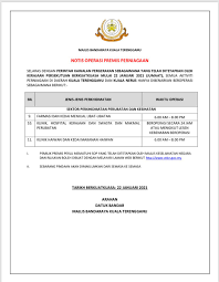 Check spelling or type a new query. Majlis Bandaraya Kuala Terengganu A Twitter Notis Operasi Premis Perniagaan Kemaskini 21 Januari 2021 Jam 7 00pm Mbkt Kualaterengganu Patuhipkpb Kitajagakita Https T Co Q4tsqkpic8