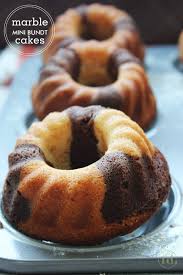 The butter rum glaze makes it special. Marble Mini Bundt Cakes Foodelicacy