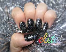 Black Christmas Gothic Nails Snowflakes Frost Glitter Cnd Shellac Blackpool Black Nails Gothic Nails Elite Nails